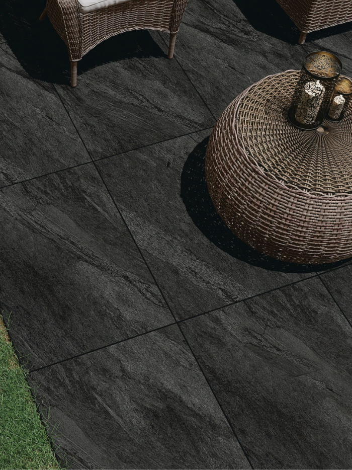 Anthracite Black Outdoor Porcelain Tile 600x900x20mm