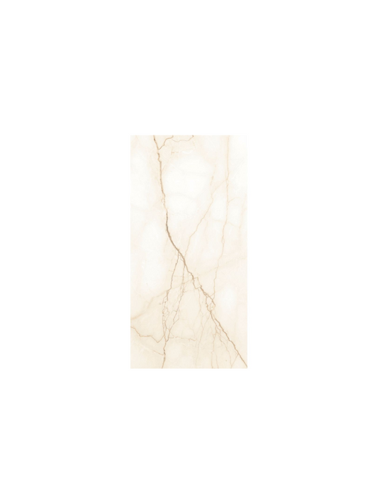 Beige marble tile with subtle veining on a white background