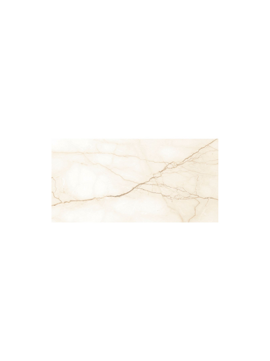 Beige marble tile with subtle veining on a white background