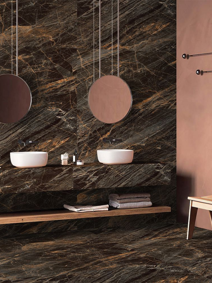 Eminent Black Matt Surface with Gloster Effect Floor Tile - 600 x 1200mm