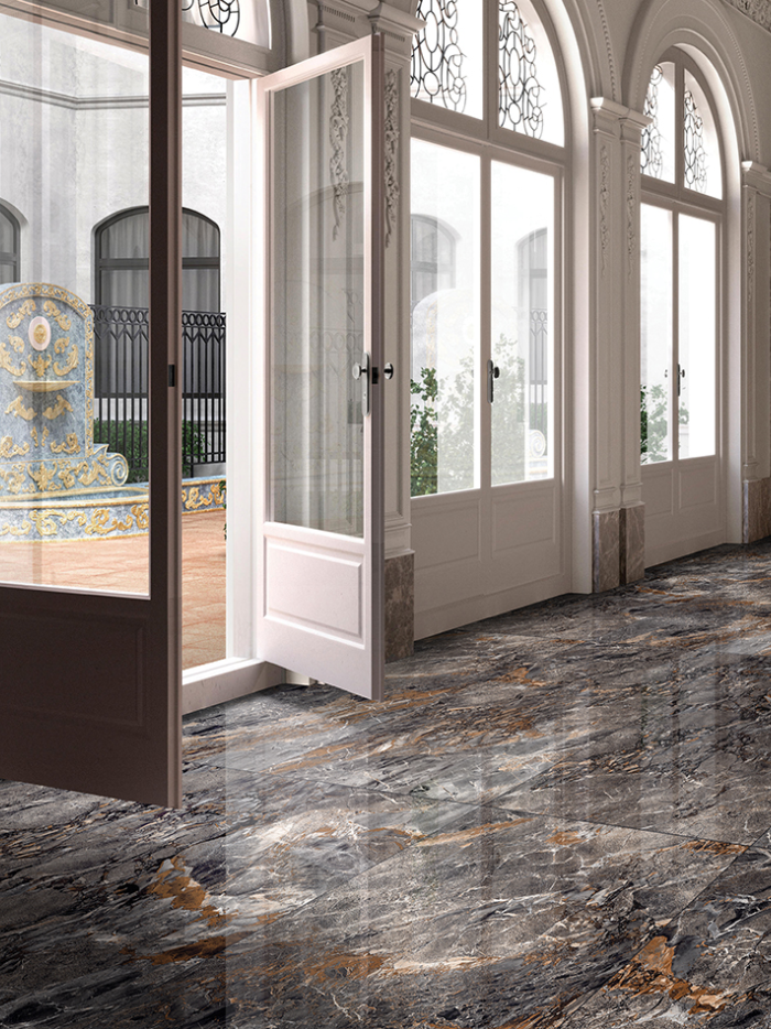 Fusion Black High Gloss 60cm x 120cm Wall and Floor Tile