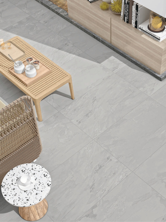Indian Slate Light Grey Outdoor Porcelain Tile 600x900x20mm