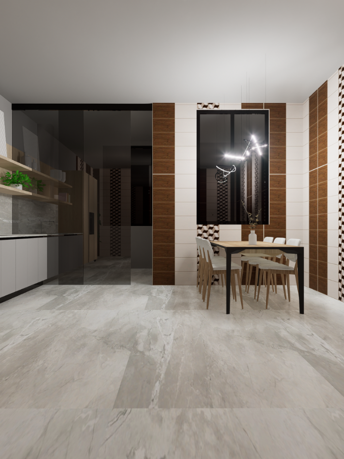 Laurent Mocha Brown Glossy 30cm x 45cm Wall Tile