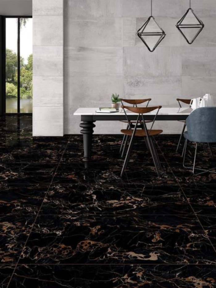 Portoro Flame with Gloster Effect Floor Tile - 600 x 1200mm