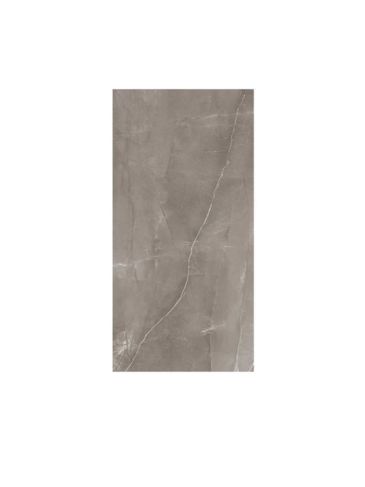 Rectangular tile with a gray, textured surface on a white background