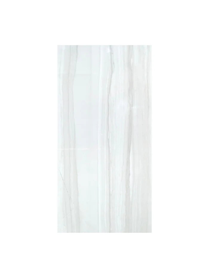 Demire White GVT Glossy 30cm x 60cm Wall and Floor Tile