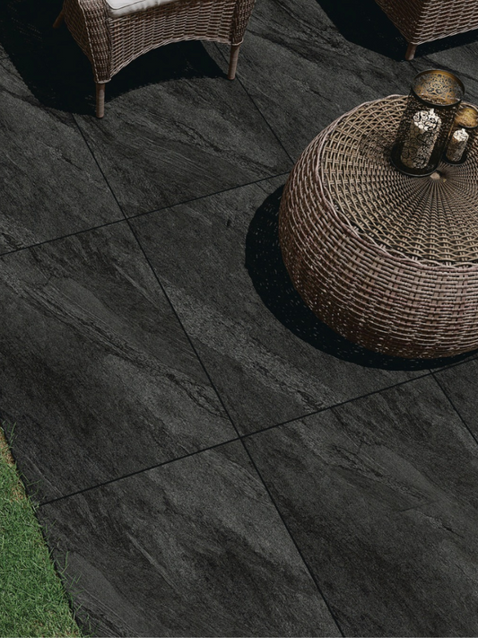 Anthracite Black Outdoor Porcelain Tile 600x900x20mm