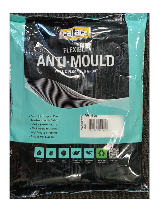 Anti Mould Flexible Wall & Floor White Grout - 3kg