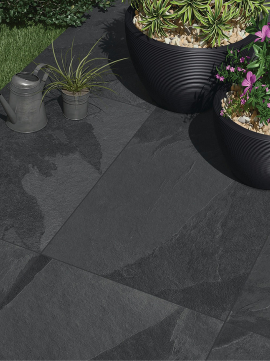 Brazilian Black Outdoor Porcelain Tile 600x900x20mm