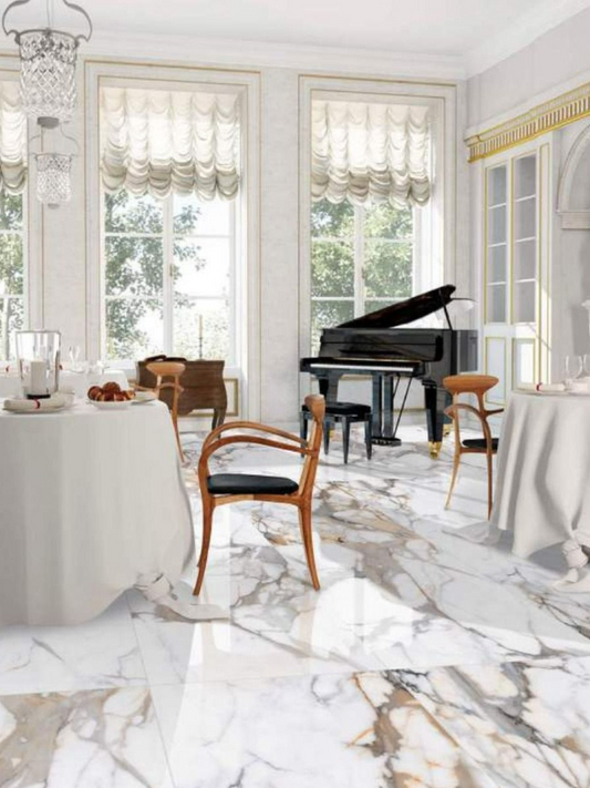 Calacatta Sun High Gloss 600x1200mm Wall and Floor Tile