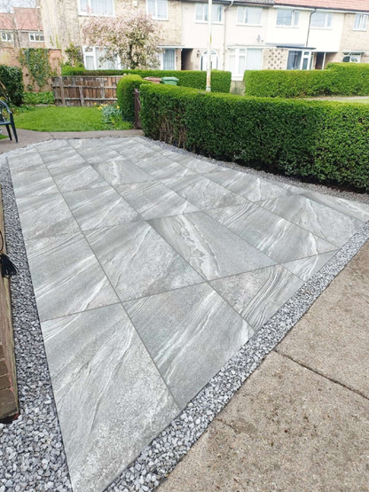 Crossover Grey Outdoor Porcelain Tile - 600x600x20mm