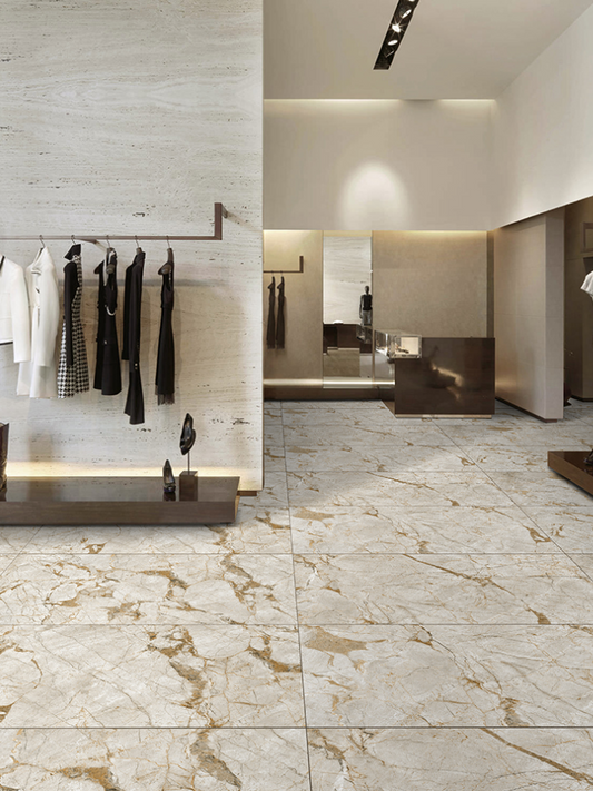 Forever Beige Matt Surface with Gloster Effect Wall Tile (600x1200mm)