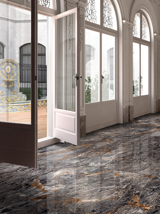 Fusion Black High Gloss 60cm x 120cm Wall and Floor Tile