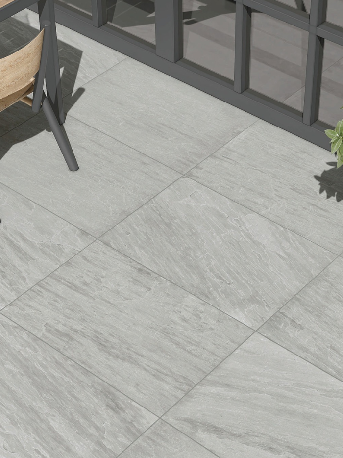 Kandla Grey Porcelain Outdoor Porcelain Tile - 600x600x20mm