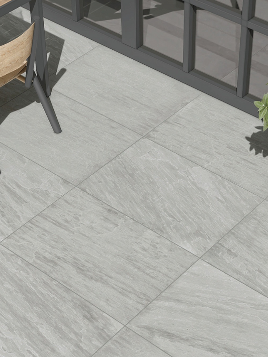 Kandla Grey Porcelain Outdoor Porcelain Tile - 600x600x20mm