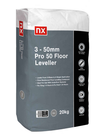 Bag of NX Pro 50 Floor Leveller on a white background