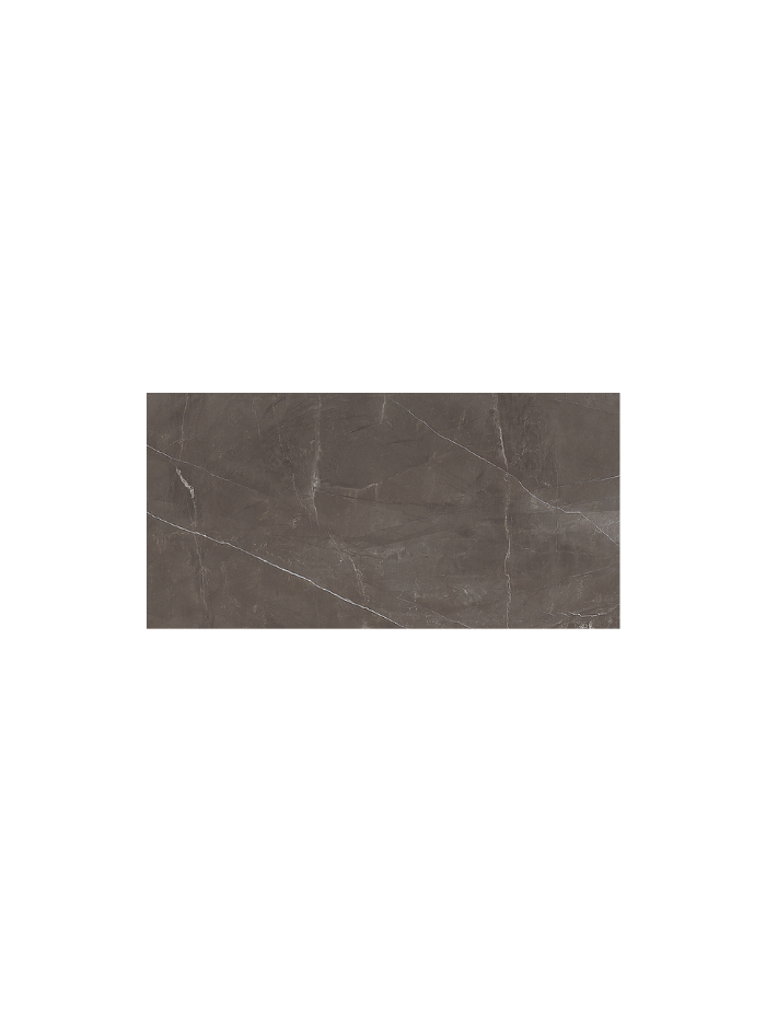 Rectangular tile with a brownish-gray marbled pattern on a white background