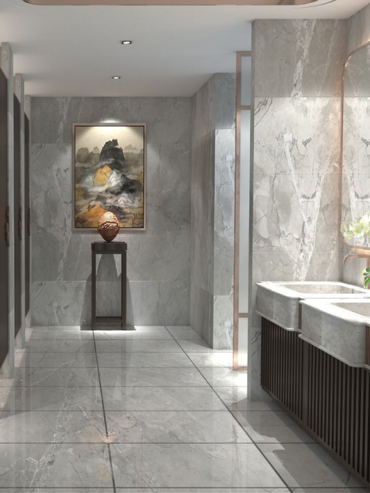 Armani Grey Glossy 30cm x 60cm Wall and Floor Tile