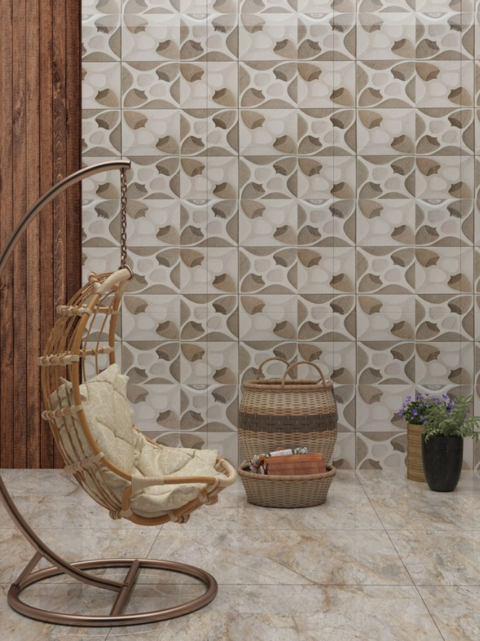 Flower Emser Glossy 30cm x 60cm Wall Tile