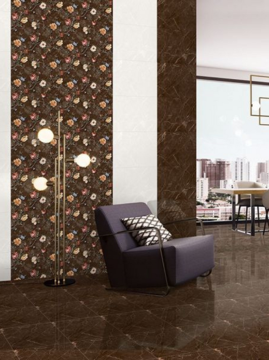 Freize DK Choco Glossy  Ceramic 300x450mm Wall Tile