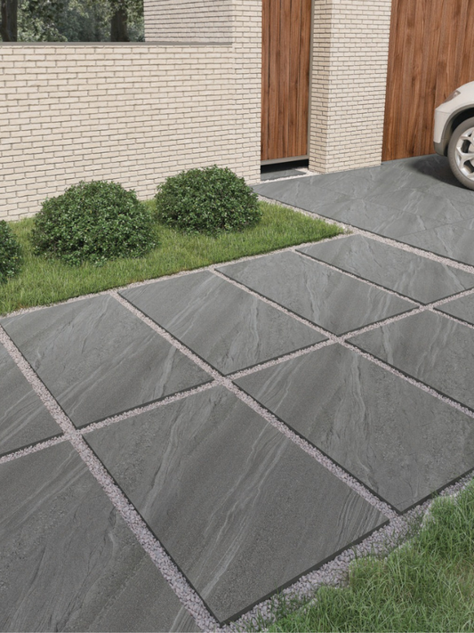 Jupiter Grey Porcelain Outdoor Tile 600x900x20mm