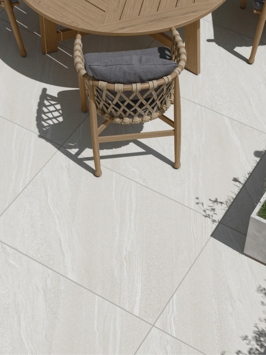 Jupiter White 60cm x 60cm 20mm Outdoor Porcelain Tile