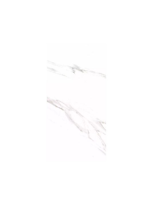 Modern Statuario Glossy 30cm x 60cm Wall and Floor Tile