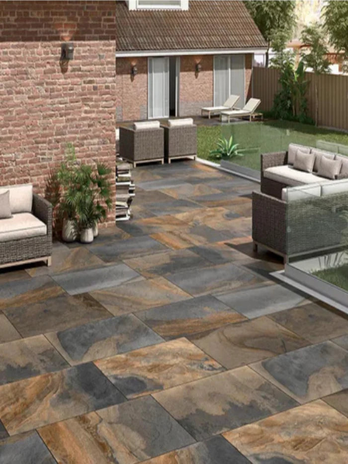 Slate Impero Porcelain Outdoor Tile – 600x900x20mm