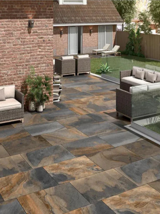 Slate Impero Porcelain Outdoor Tile – 600x900x20mm
