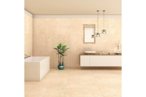 beige bathroom floor tiles