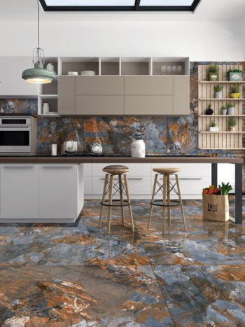 Cuarteo Azul Hi Glossy Floor Tile