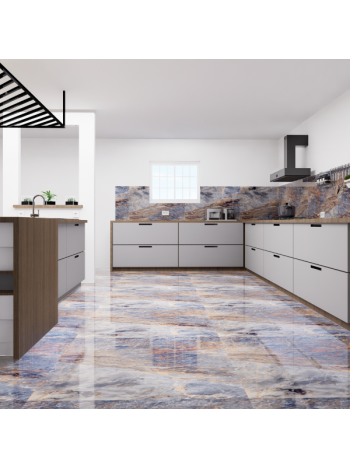 Ponzio Azul Glossy Kitchen Tile