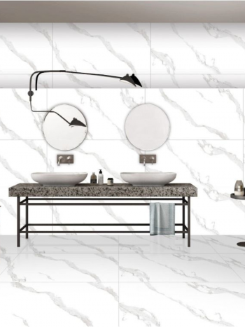 Modern Statuario Glossy Floor Tile